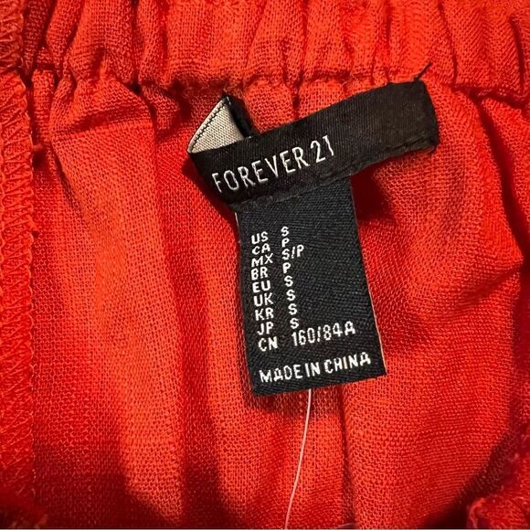 NWT! Forever 21 linen blend woven dress in brick - Picture 4 of 8